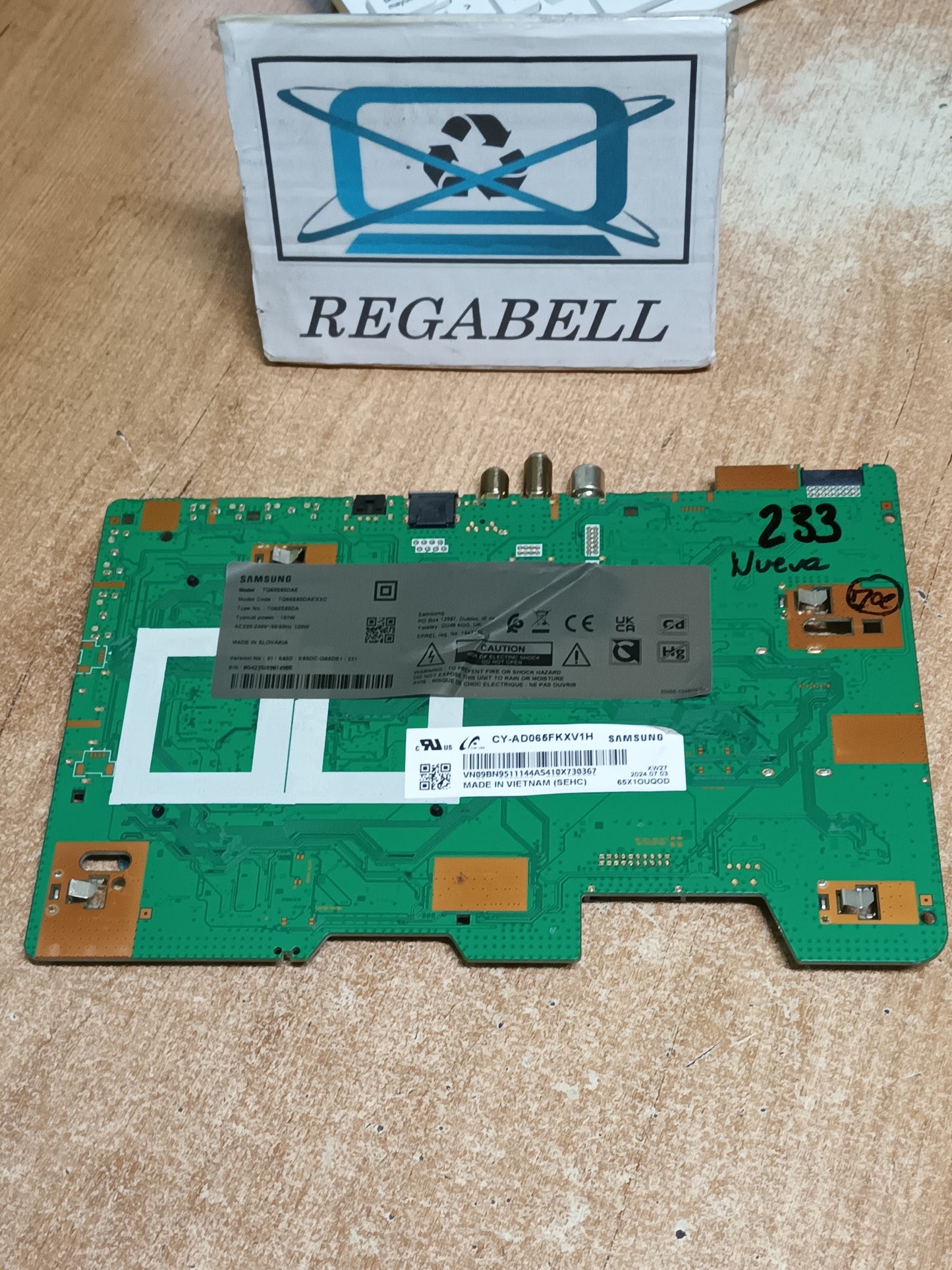Placa main, BN94-18427J, de tv SAMSUNG TQ65S85DAE, NUEVA SIN USAR,