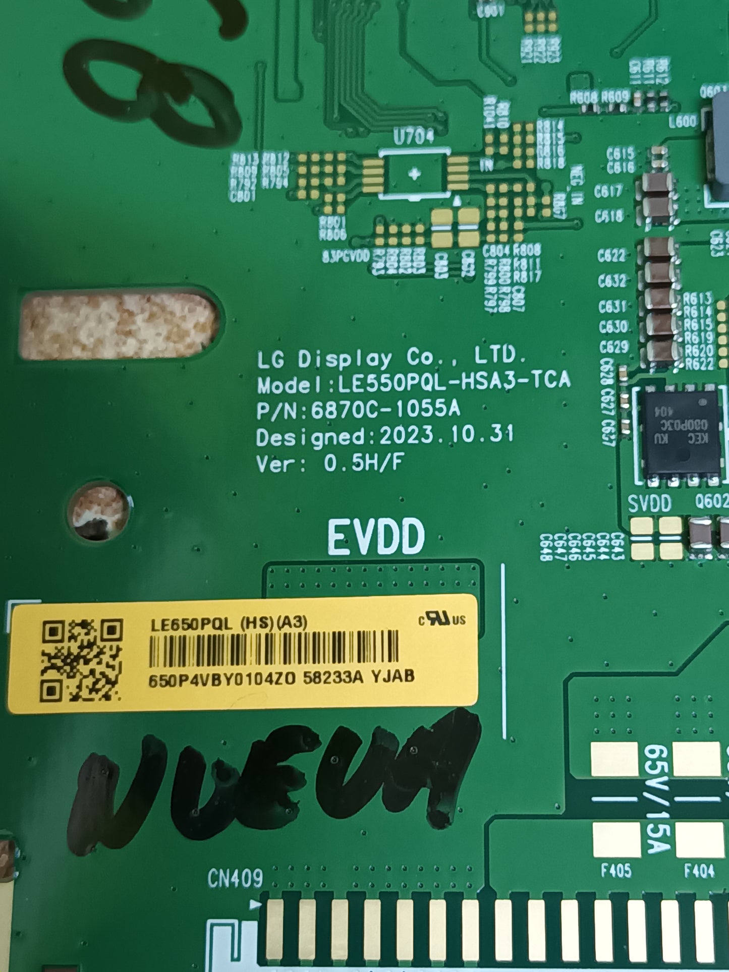 PLACA T-COM, 6870C-1055A, NUEVA SIN USAR, de TV SAMSUNG TQ65S85DAE