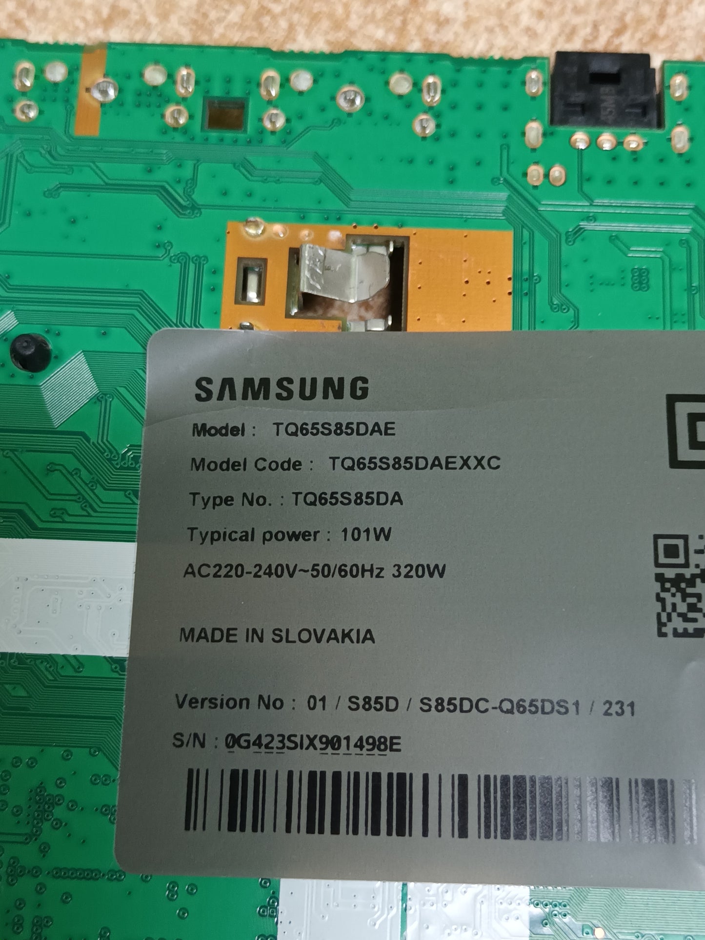 PLACA T-COM, 6870C-1055A, NUEVA SIN USAR, de TV SAMSUNG TQ65S85DAE