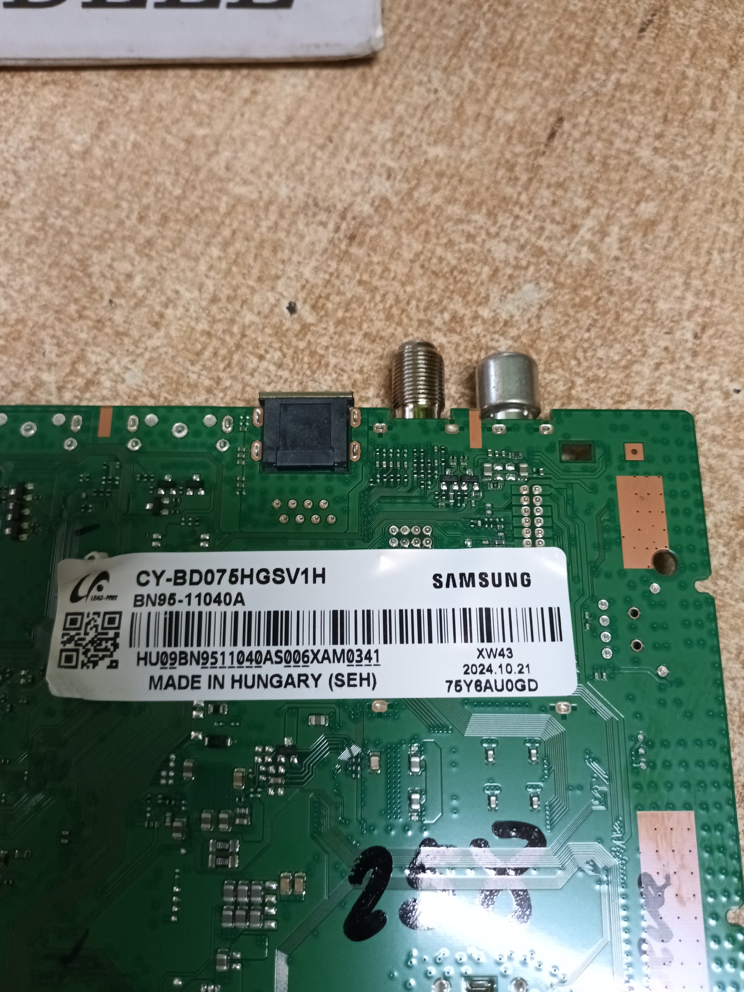 Placa main, BN96-58724P, de tv SAMSUNG TU75DU7175U, NUEVA SIN USAR,