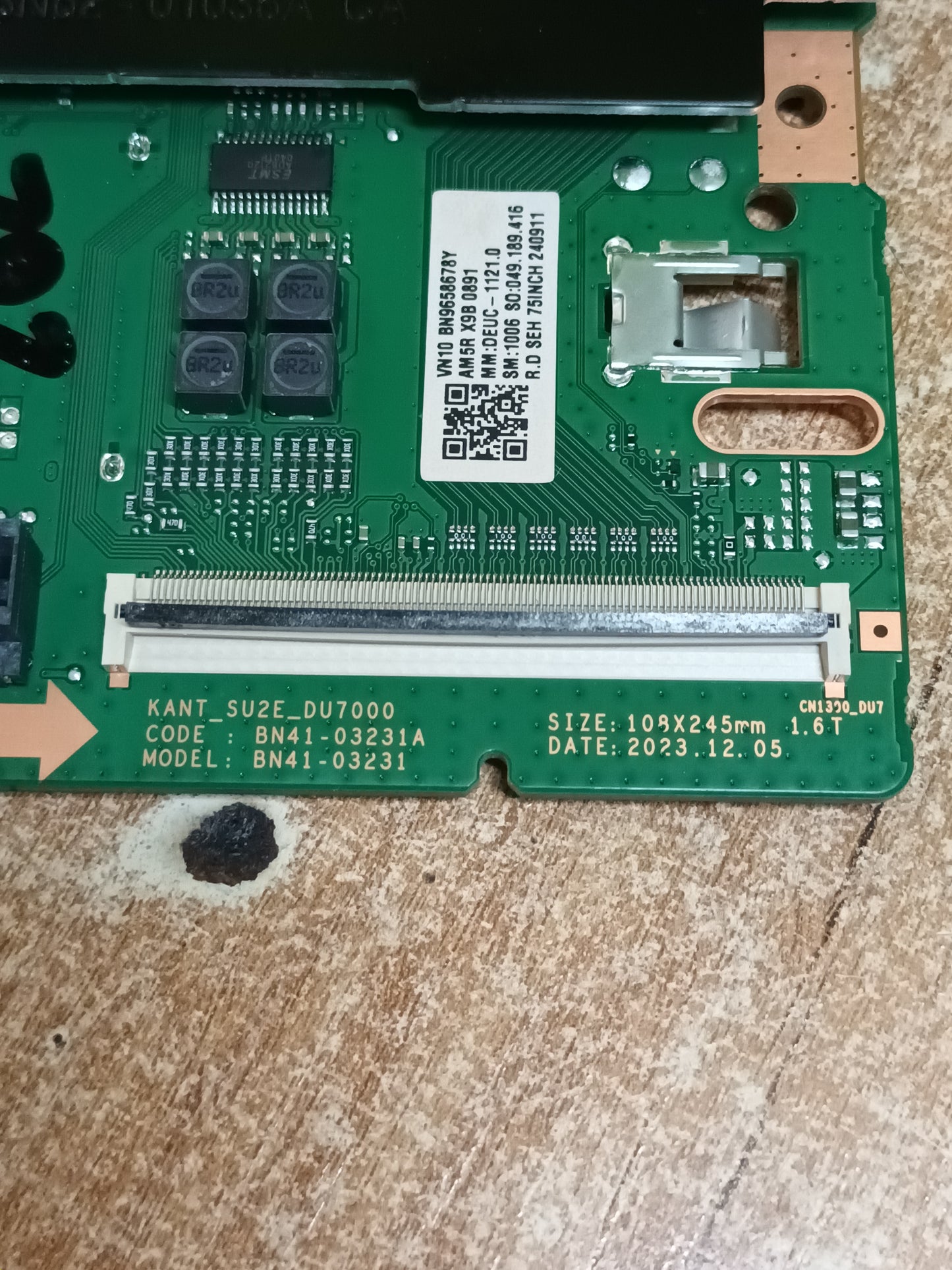Placa main, BN96-58678Y, de tv SAMSUNG TU75DU7175U, NUEVA SIN USAR