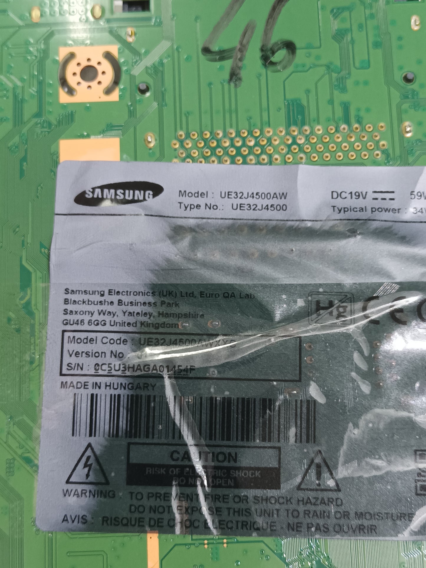 PLACA MAIN, BN94-08207A, de tv Samsung UE32J4500AW,