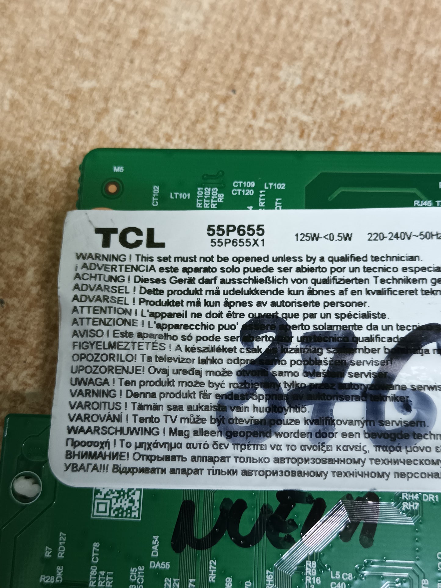 Placa main, TD.RT2851AT.771 (T) de tv TCL 55P655, NUEVA SIN USAr