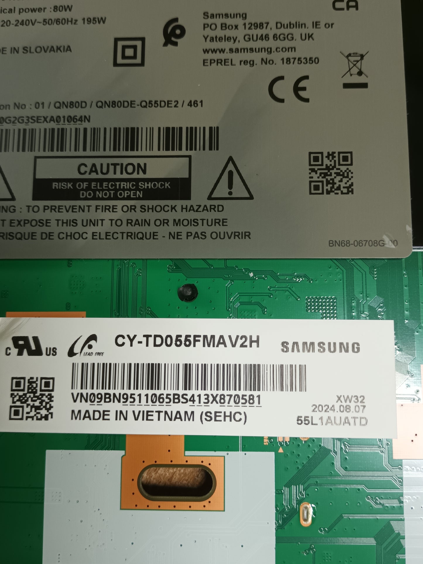 SUBCONECTOR BN41-03211A, de SAMSUNG TQ55QN88DBT, NUEVA