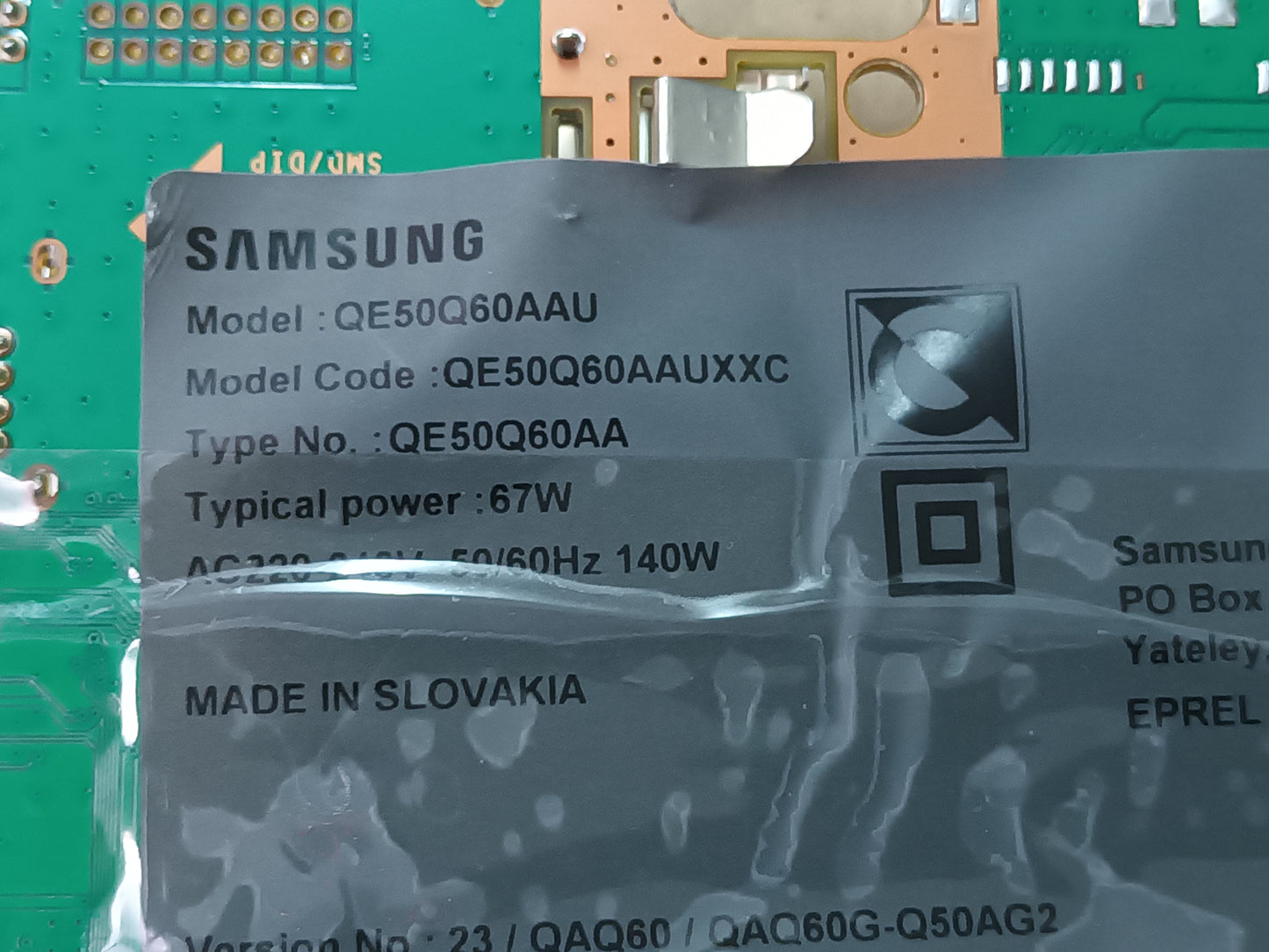 SAMSUNG QE50Q60AAU, componentes TV NUEVOS,