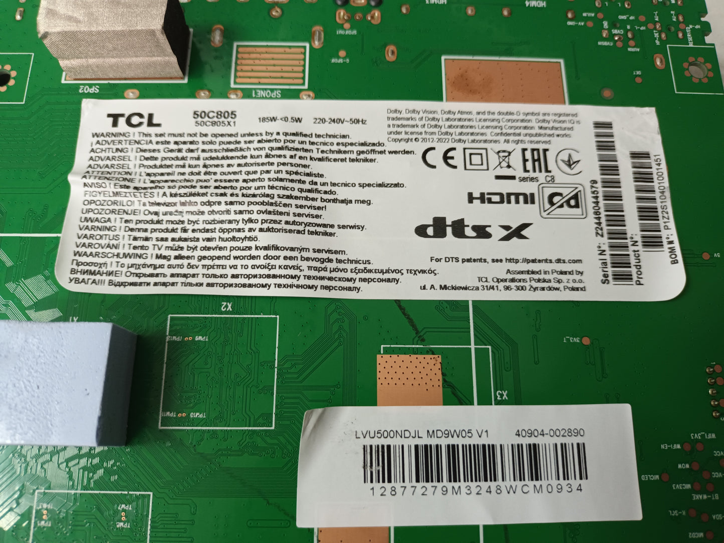 TCL 50C805, componentes NUEVOS, ref-161