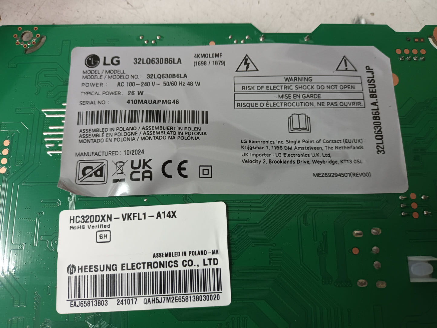 LG 32LQ630B6LA, componentes NUEVOS, (ref-164)