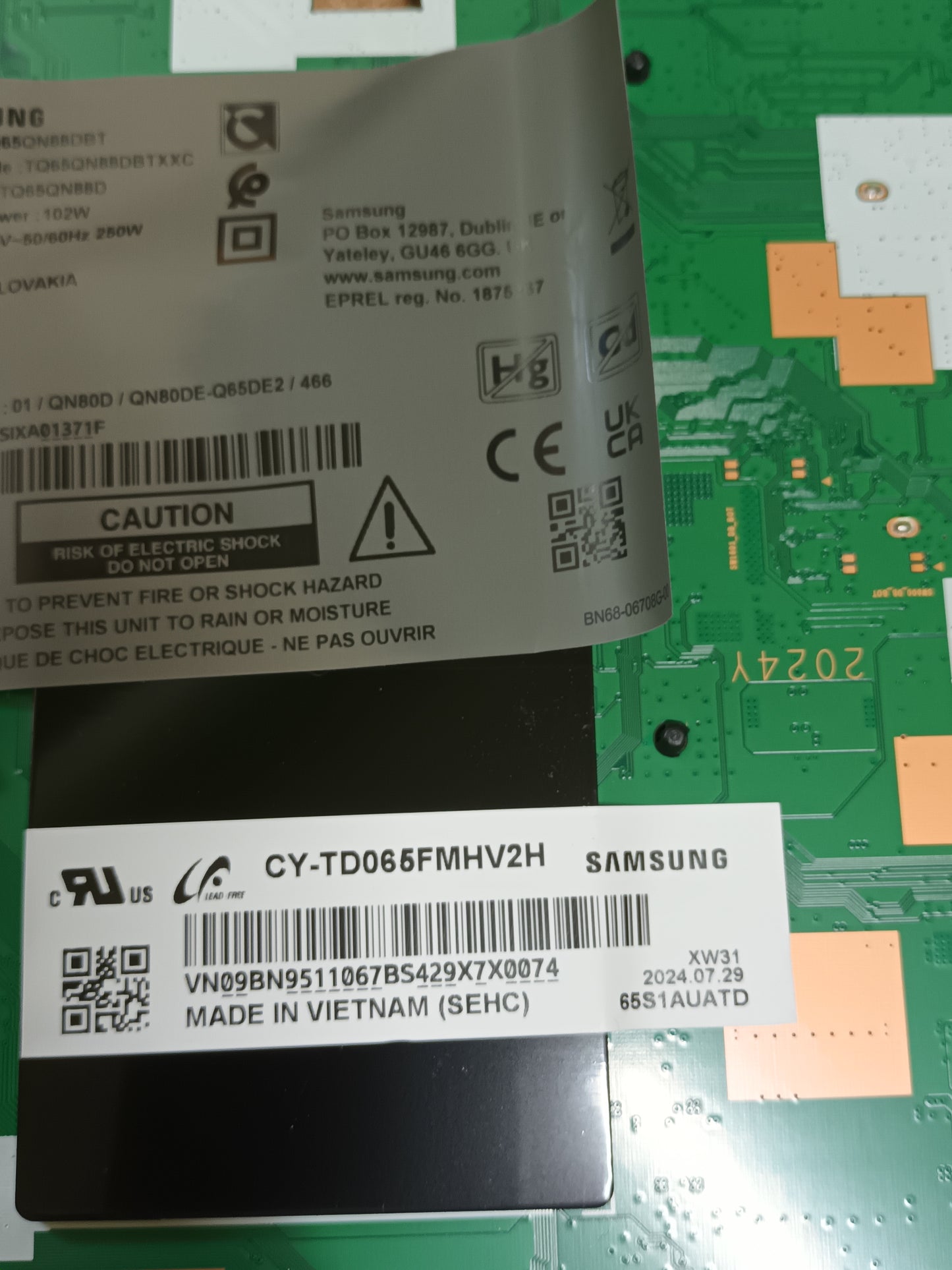 SUBCONECTOR BN41-03211A, DE TV SAMSUNG TQ65QN88DBT, NUEVA SIN USAR,