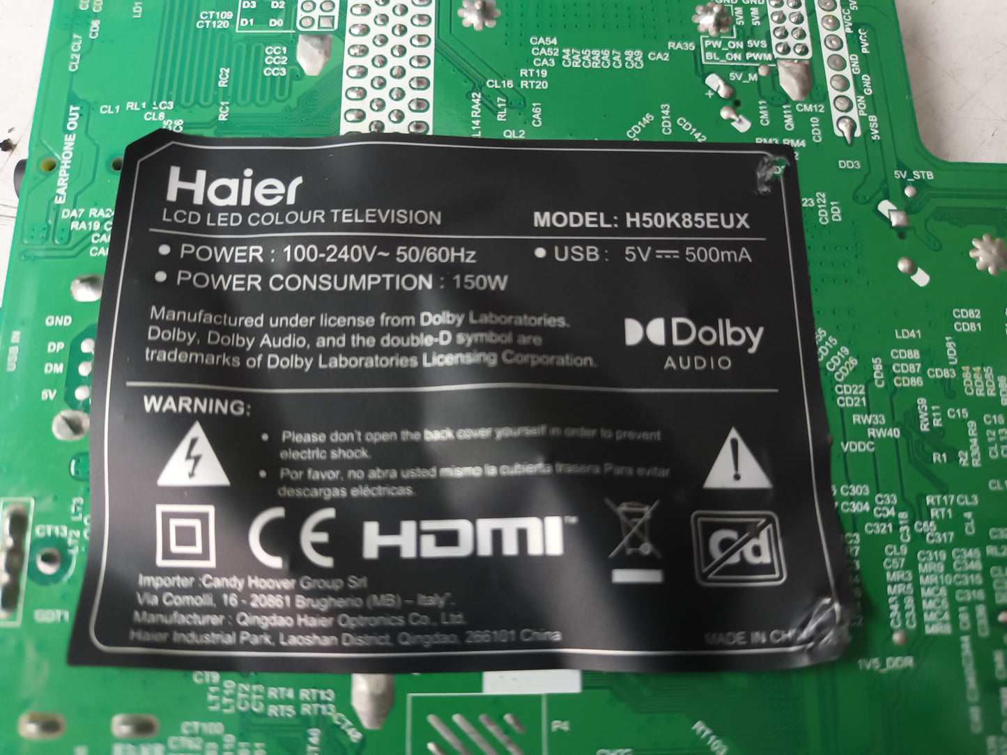 HAIER H50K85EUX, componentes NUEVOS, (ref-168)
