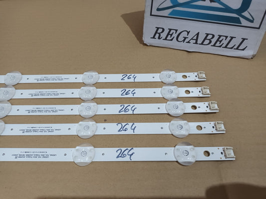 KIT 5 tiras de retroiluminación NUEVA desmontadas de LG43UT80006LA REF.264