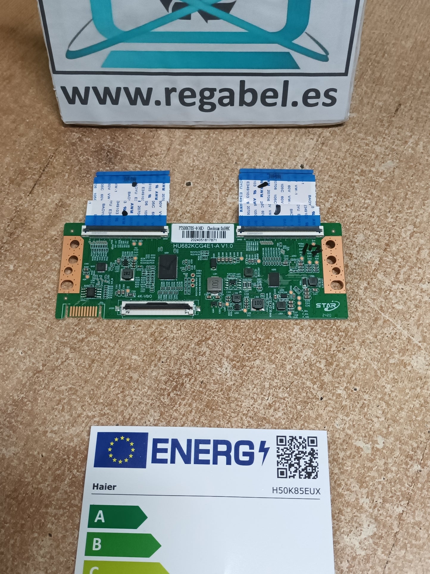 HU682KCG4E1-A V1.0, NUEVA SIN USAR, de TV HAIER H50K85EUX,