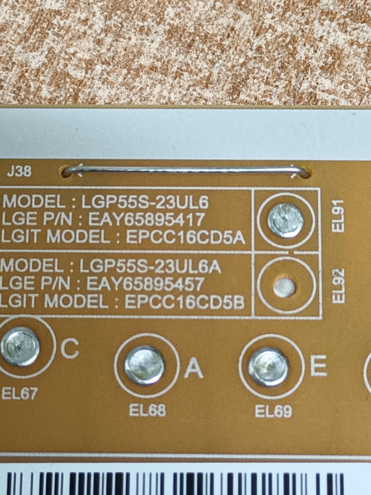 EAY65895417, NUEVA SIN USAR de TV LG55QNED87T6B,