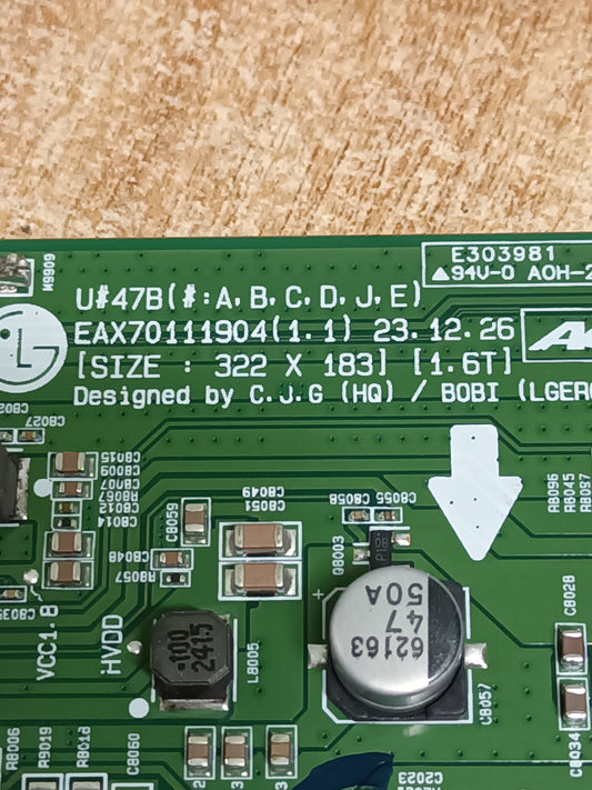 Placa main, EAX70111904(1.1), de tv LG55QNED87T6B, NUEVA SIN USAR,,