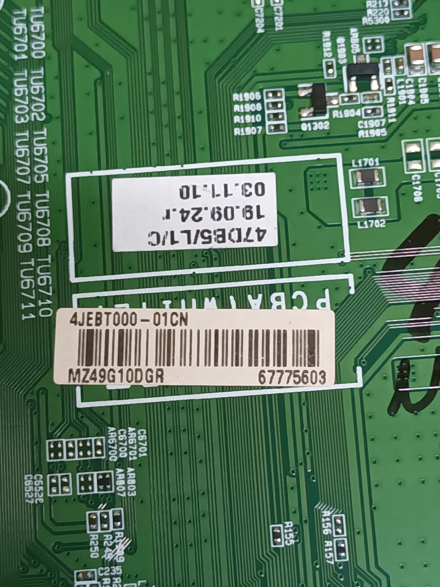 Placa main, EAX70111904(1.1), de tv LG55QNED87T6B, NUEVA SIN USAR,,