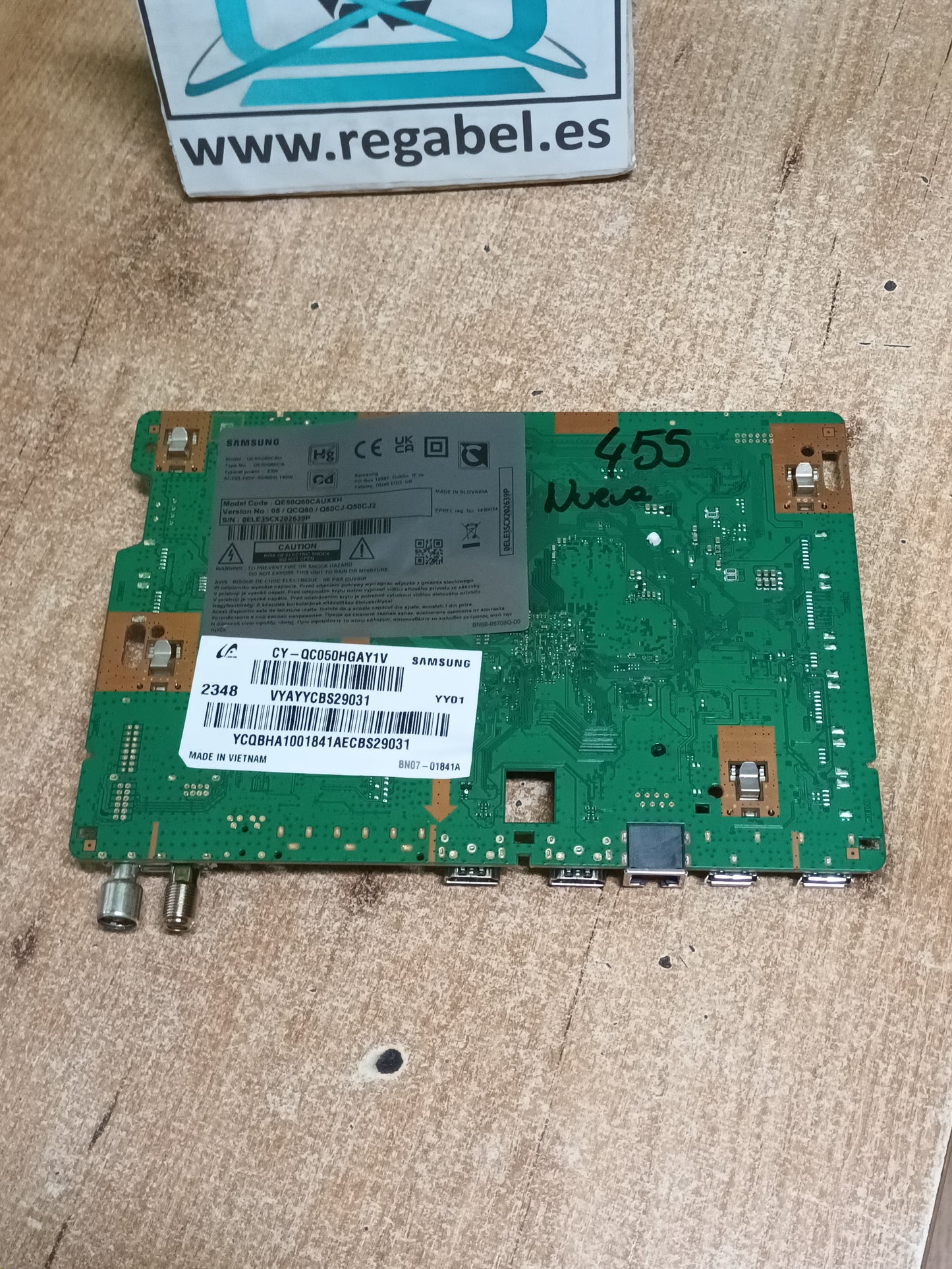 Placa main, BN94-18243R, de tv SAMSUNG QE50Q60CAU, NUEVA SIN USAR,