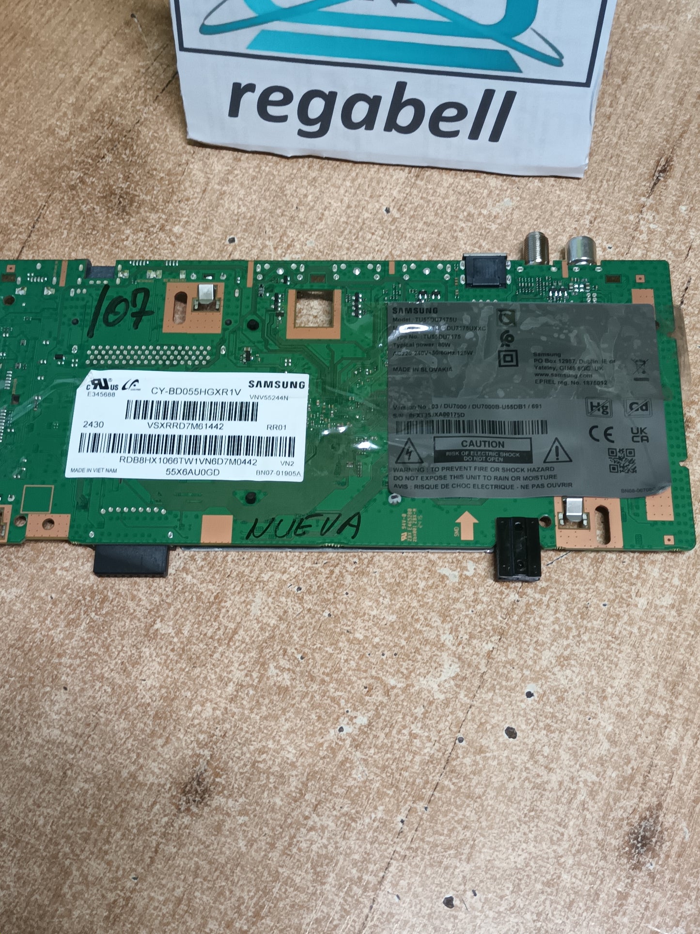 Placa main, BN96-58726F, de tv SAMSUNG TU55DU7125U NUEVA SIN USAR,