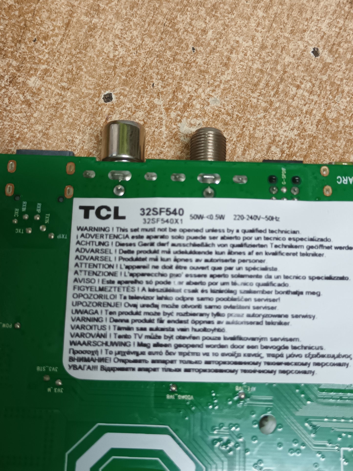 Placa main, 40-T950T1-MPC2HG, de tv TCL 32SF540, NUEVA SIN USAR
