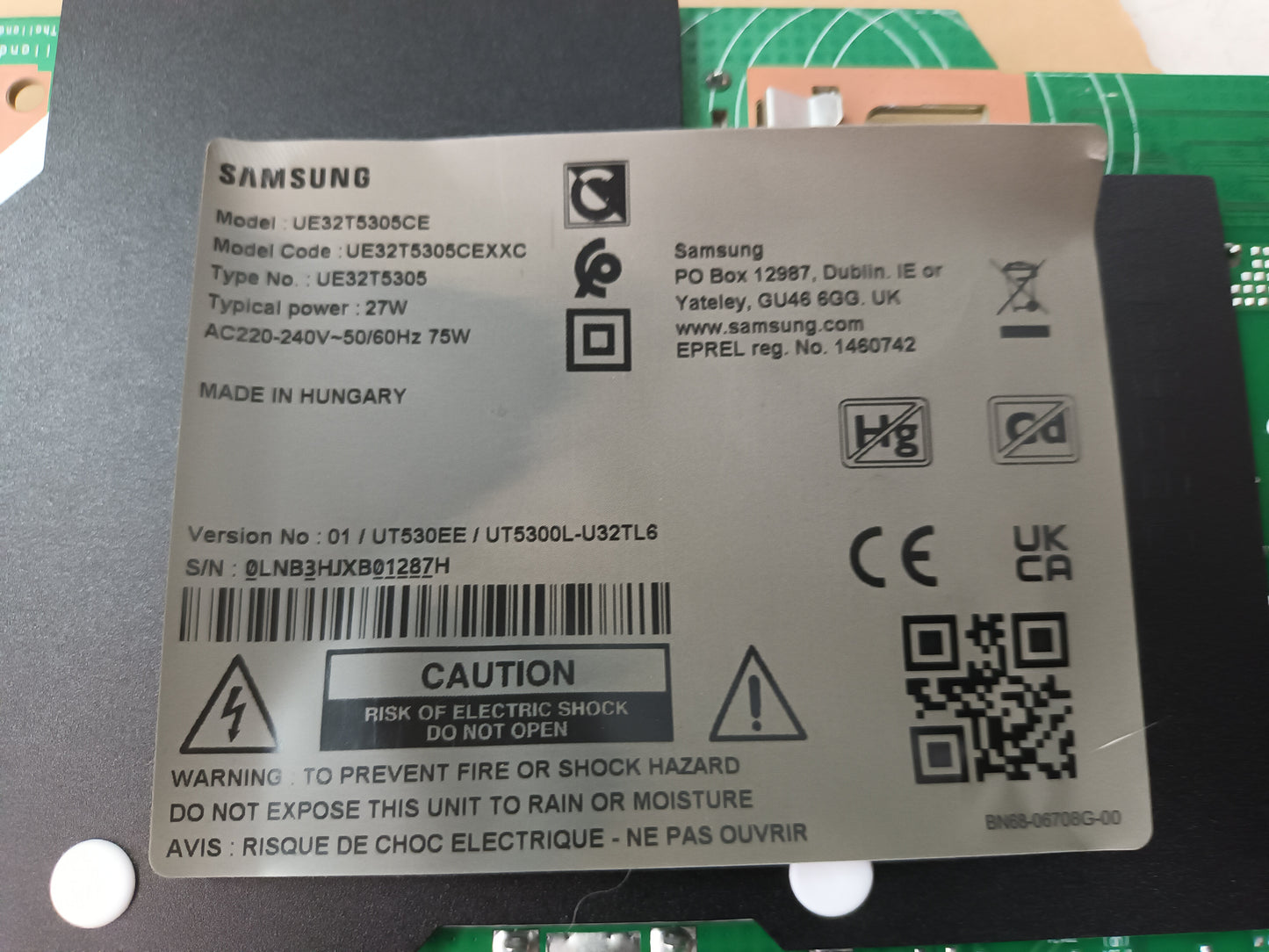 TOSHIBA 32WV2E63DG, componentes NUEVO, (ref-176)