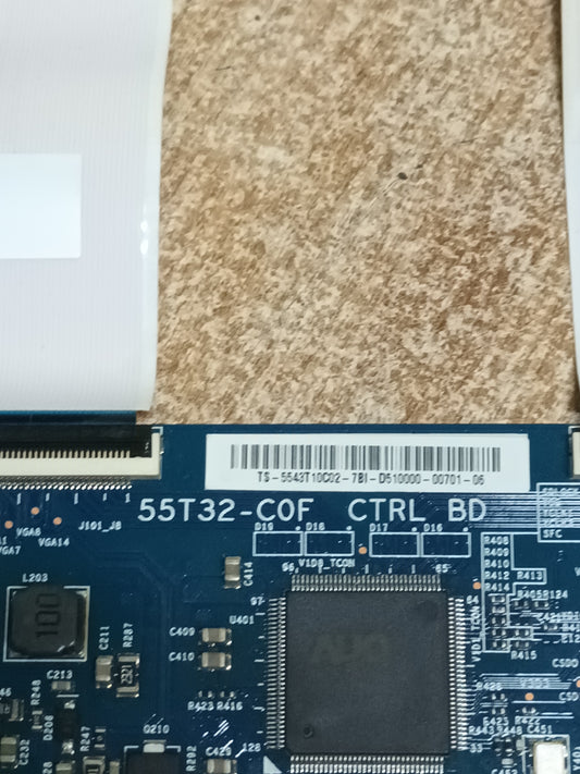 PLACA T-COM, 55T32C0F, desmontada de TV HISENSE H43N5300, 