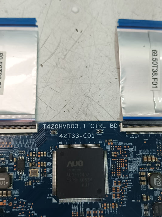 PLACA T-COM, T420DVD03.1, desmontada de TV LG42LB650V