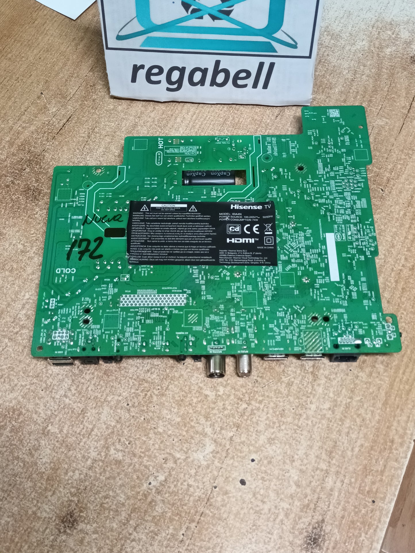 Placa main, TPD.NT72690T.PB702 (T), de tv HISENSE40A4N, NUEVA SIN USAR,