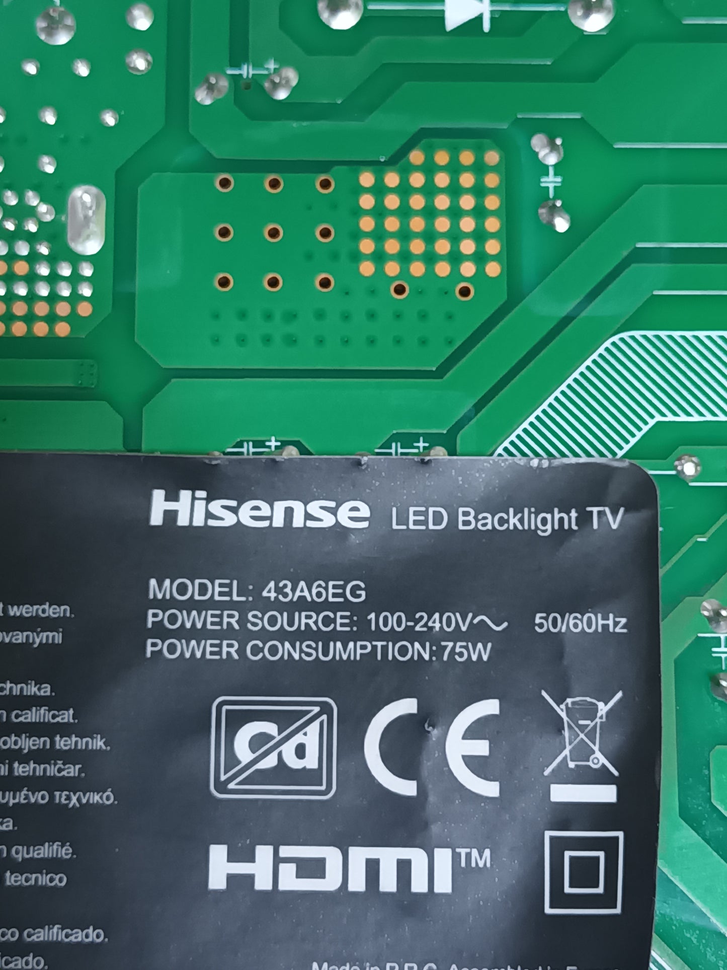 MANDO TV HISENSE 43A6EG, NUEVO SIN USAR, original
