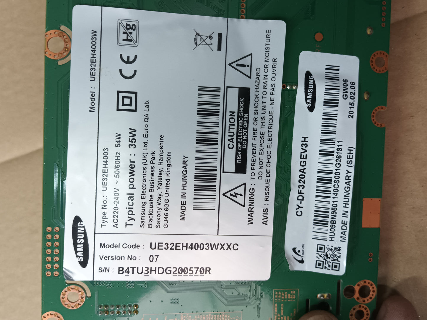 PLACA MAIN, BN41-01879A, BN94-007305A, de tv Samsung UE32EH4003W,