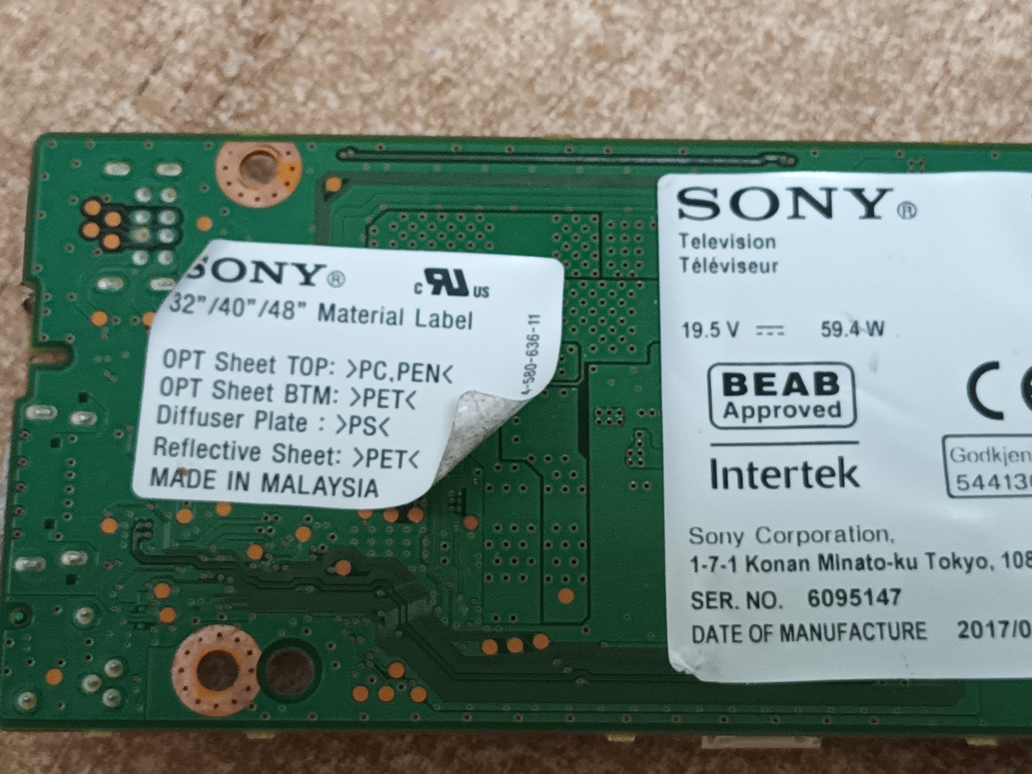 PLACA MAIN 1-980-335-12, de tv SONY KDL.40WD650,