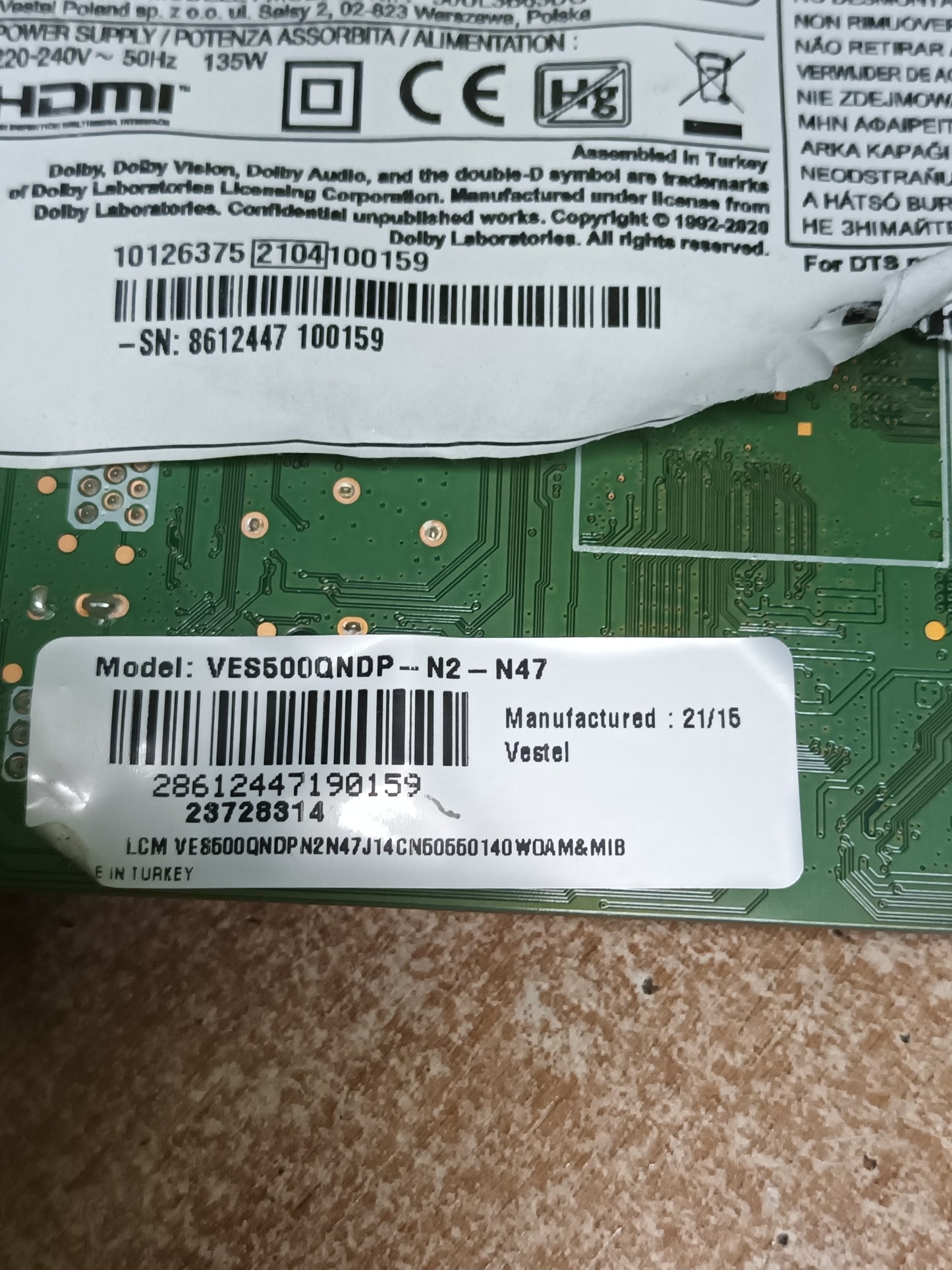 17MB230, PLACA MAIN TOSHIBA (ref-257)