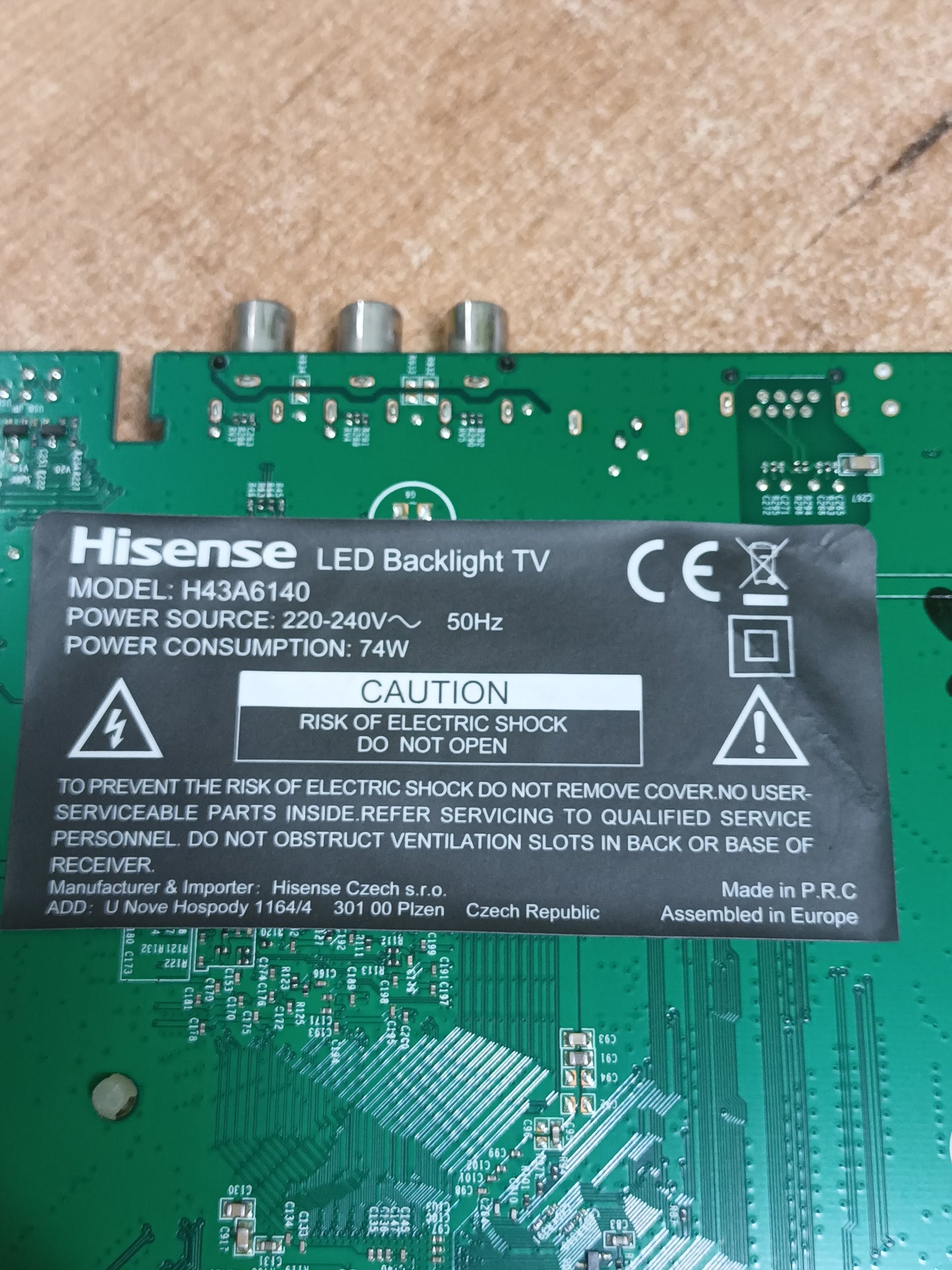 PIES TV HISENSE H43A6140, (ref. 61)