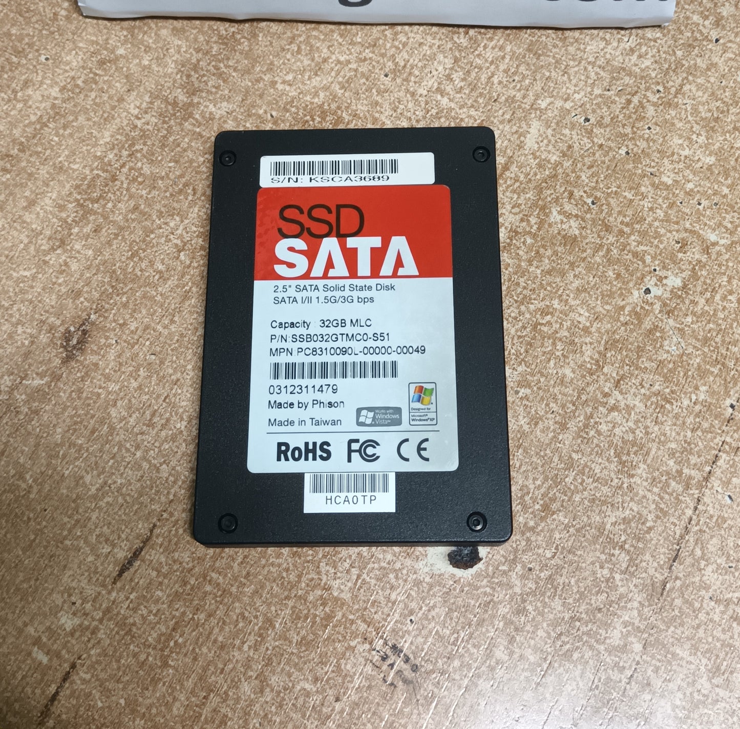 SSD 32GB SOLID - Disco Estado Sólido