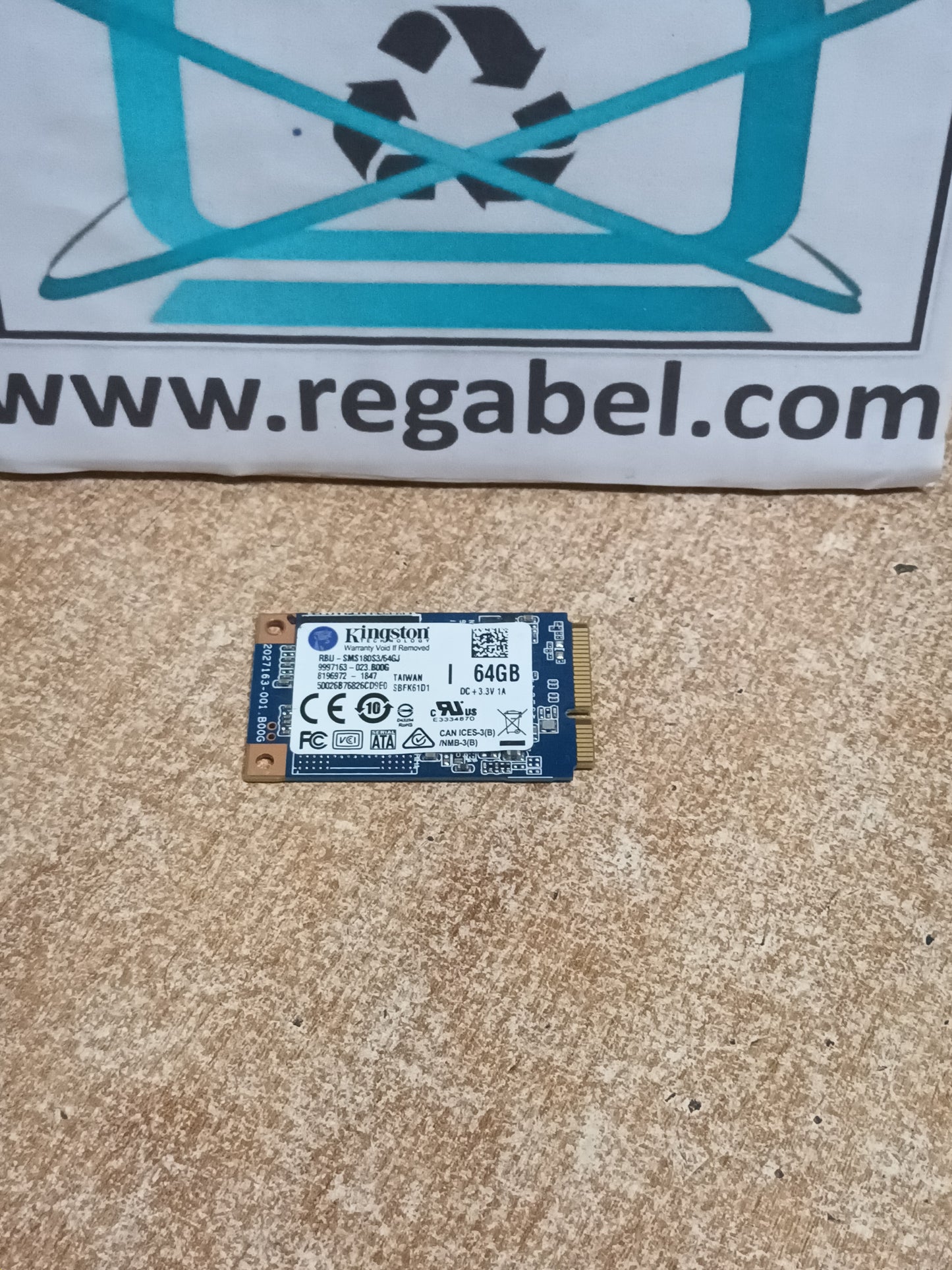Disco Duro Kingston SSD mSATA de 64 GB
