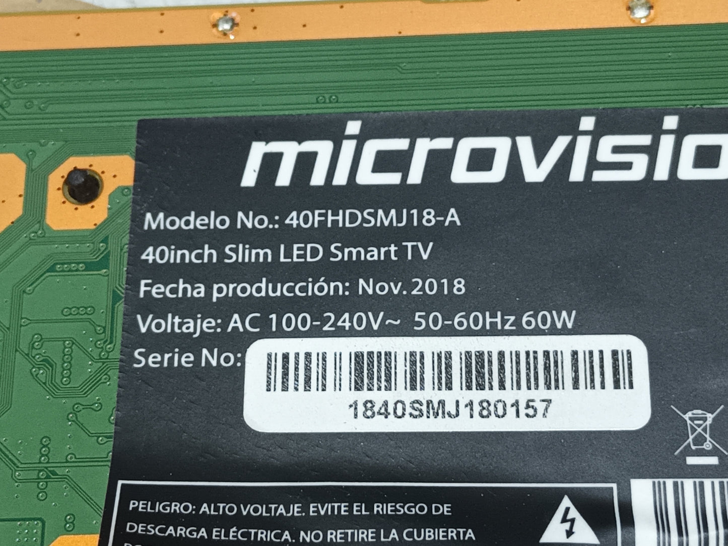 kit 4 tiras de led de Microvision 40FHDSMJ18A