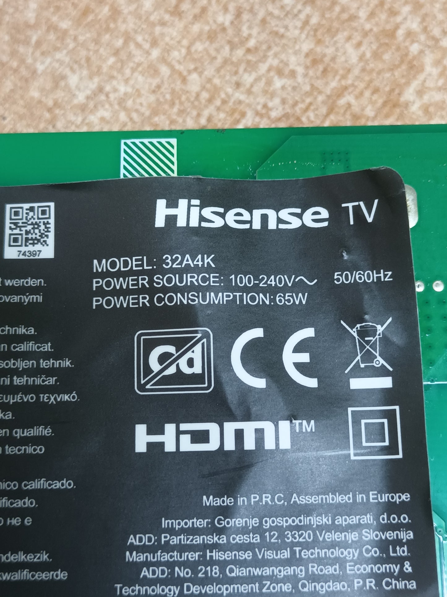 Soporte de HISENSE 32A4K, (ref-170)