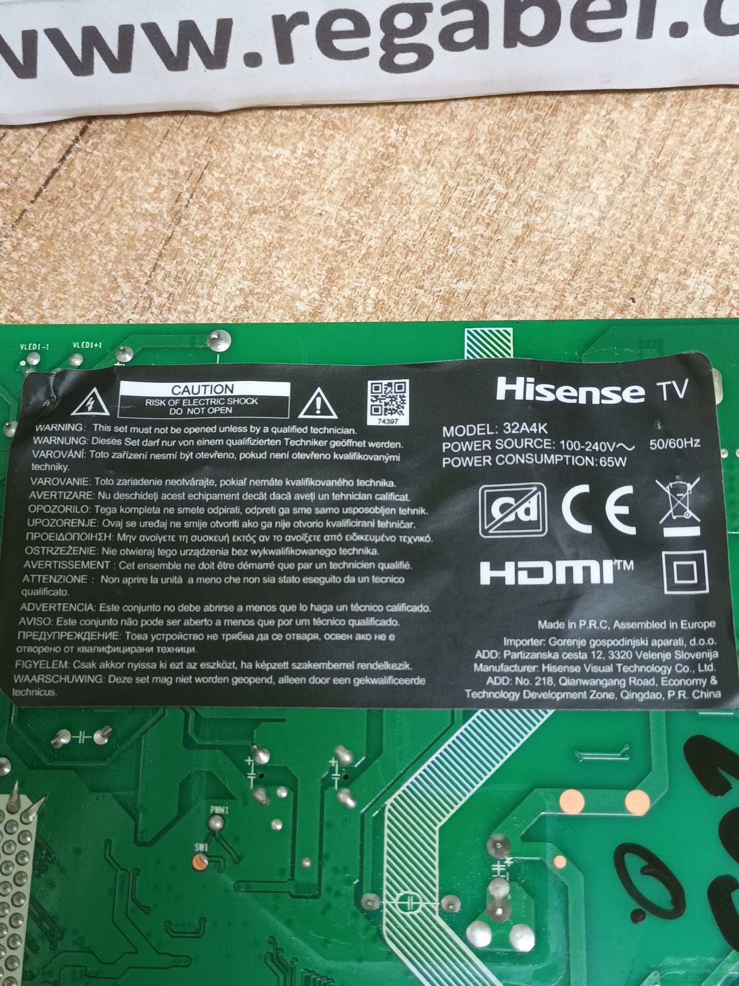 RSAG7.820.12929/R0H, de HISENSE 32A4H