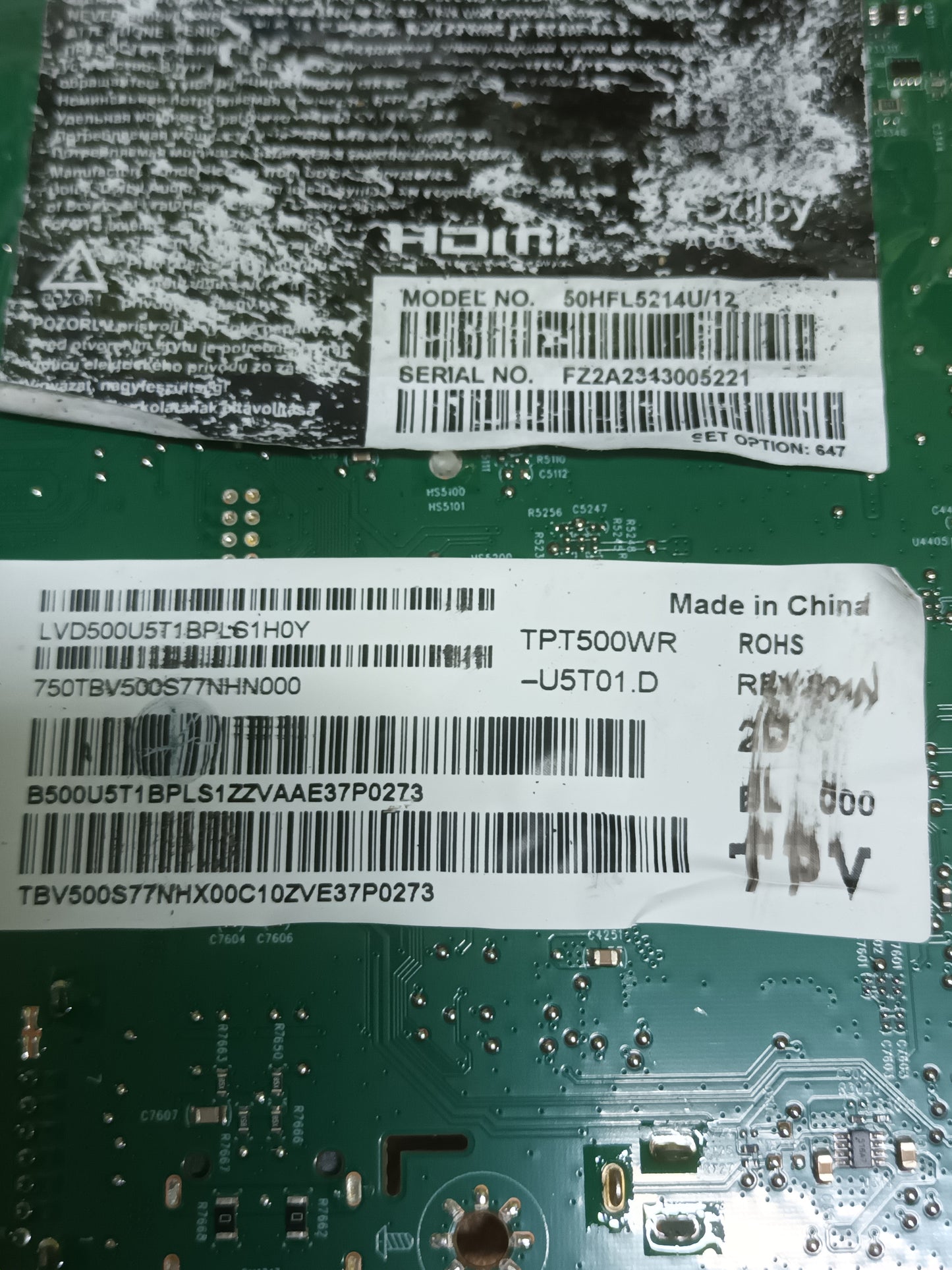 715GA815-M0F-B00-005K, de PHILIPS 50HFL5214U/12