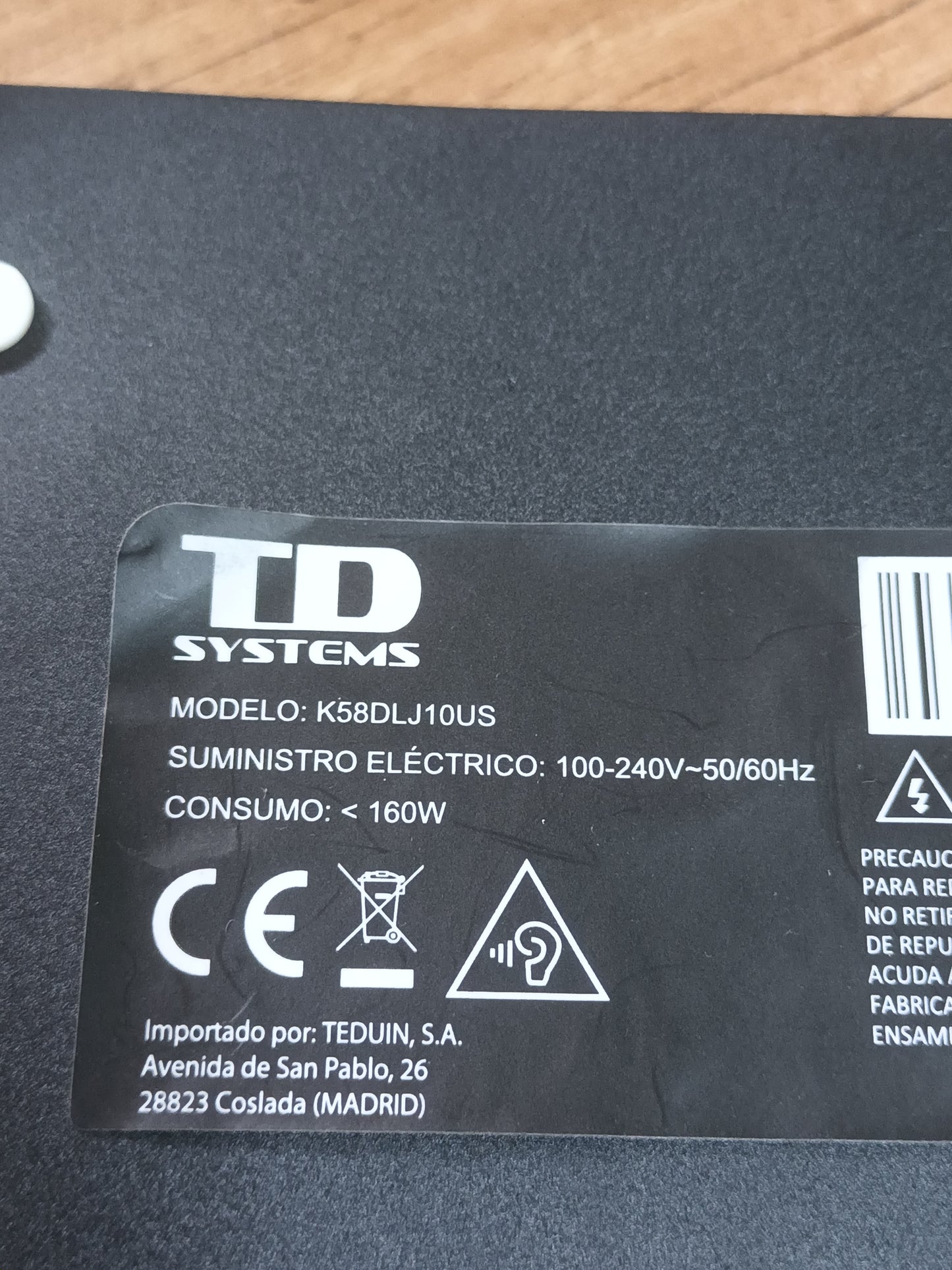 TD SYSTEMS K58DLJ10US, componentes de tv ref-187