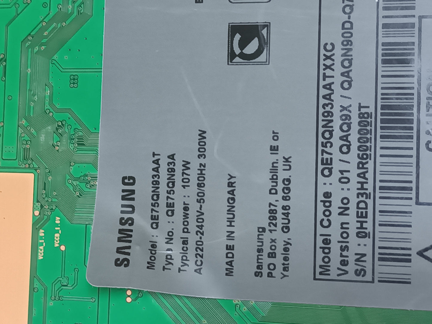 BN94-16851Y, de SAMSUNG QE75QN93AA7, NUEVA