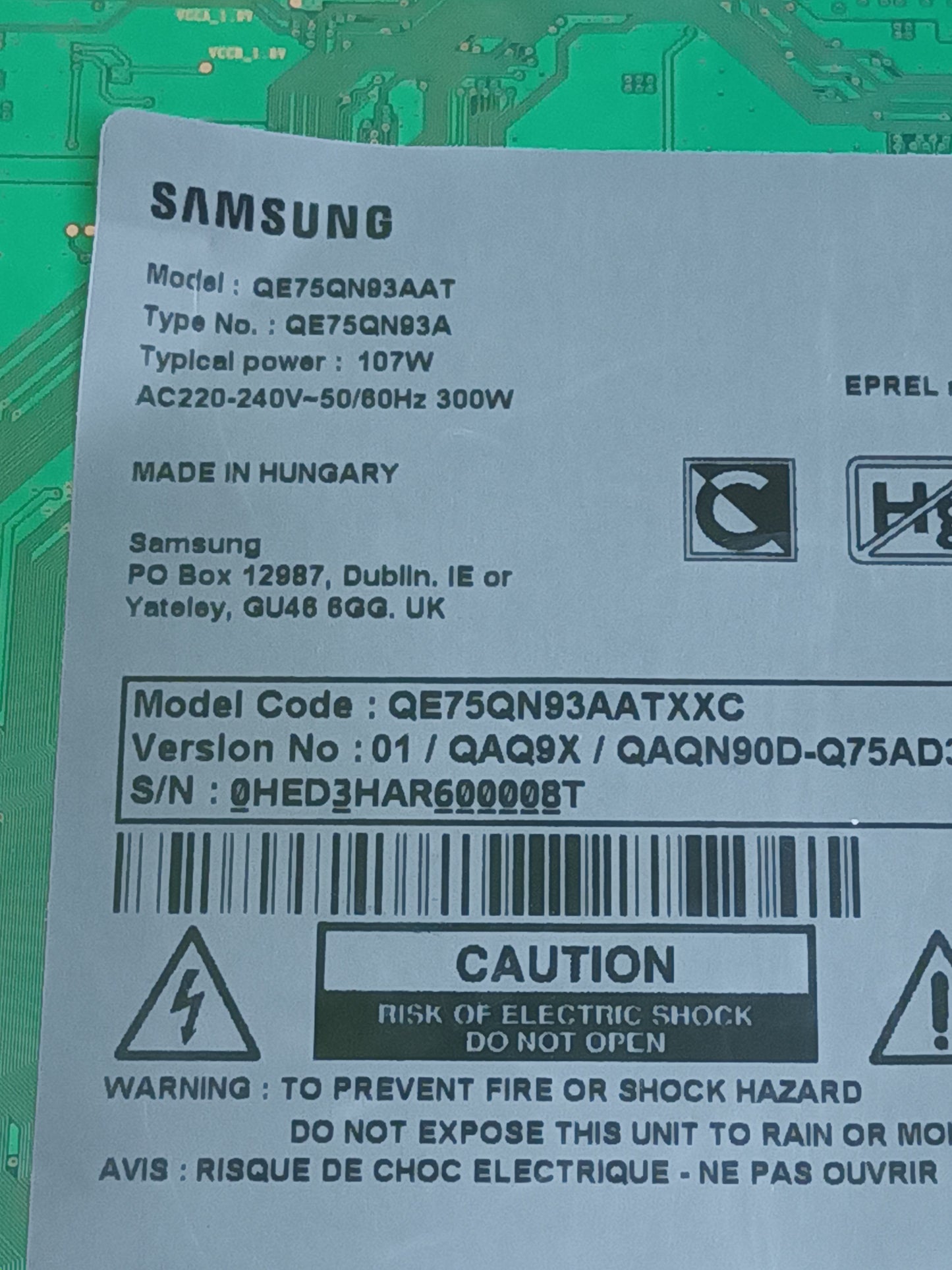 placa led drive samsung QE75QN93AAT