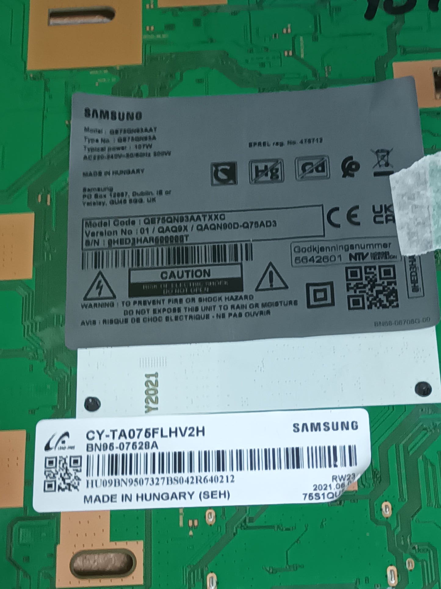 placa led drive samsung QE75QN93AAT