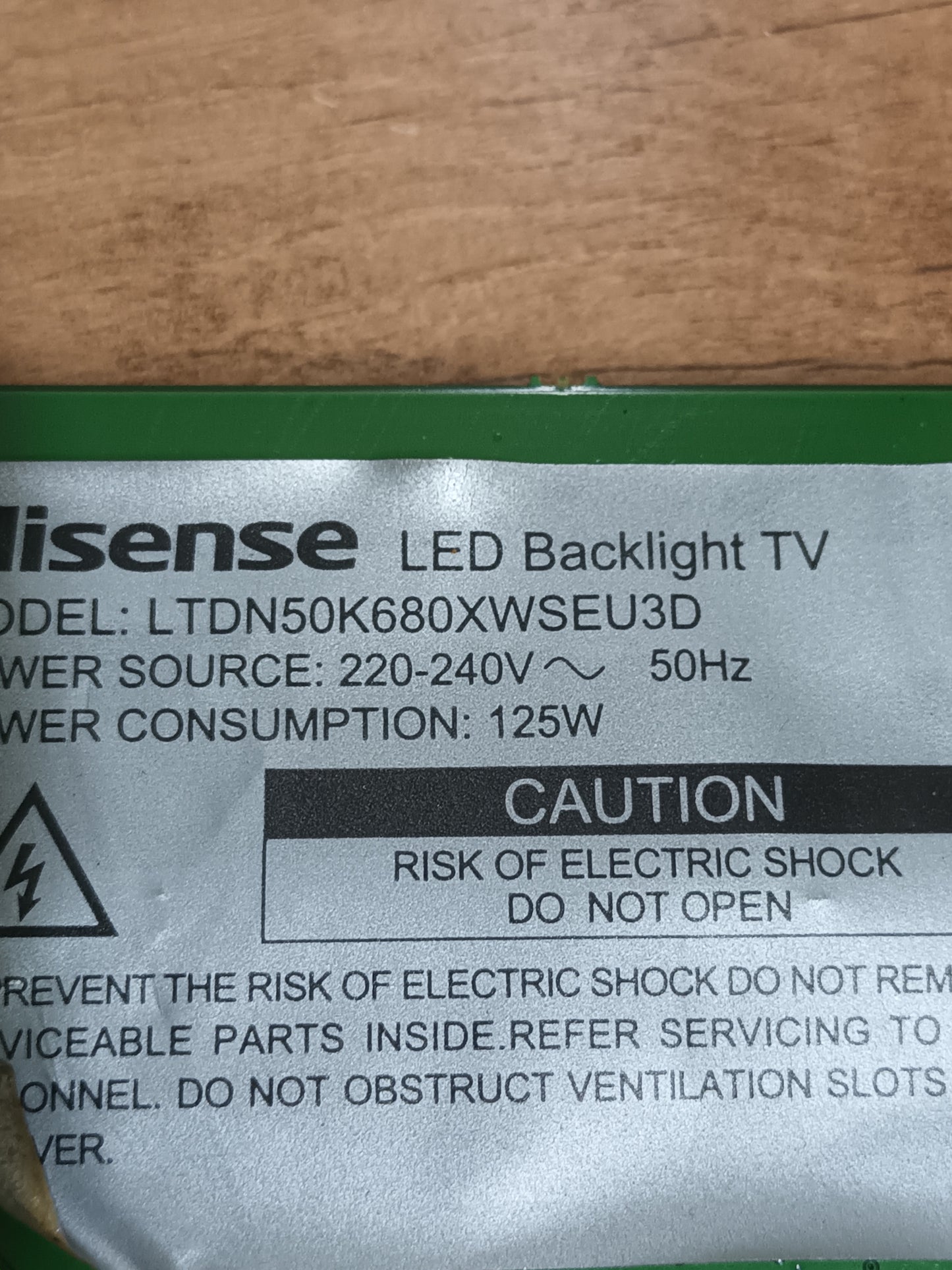 placa tcom de Hisense LTDN50K680XW