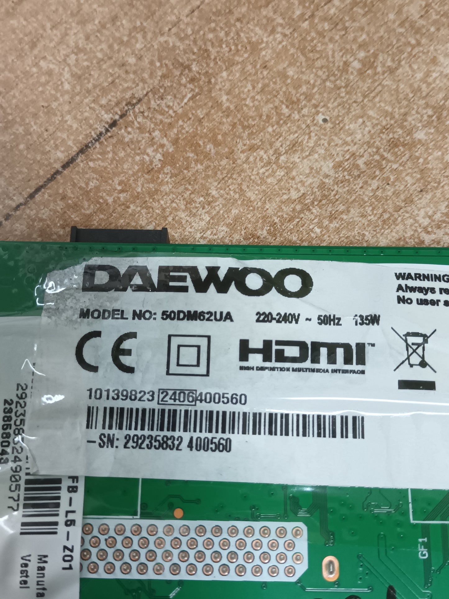 DAEWOO 50DM62UA, componentes de tv, ref-191