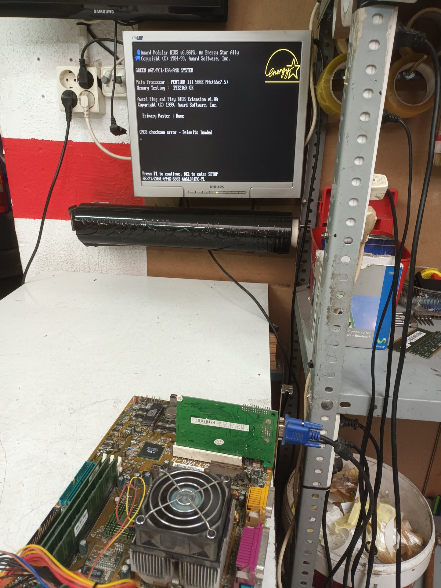 PLACA BASE, PROCESADOR PENTIUM III, 500E, (PL-29