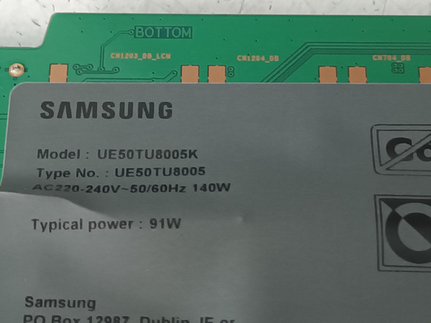 KIT de 3 tiras de RETROILUMINACION de SAMSUNG UE50TU8005K
