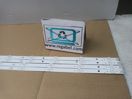 KIT DE 4 tiras de retroiluminación de TELEFUNKEN 55DTU644