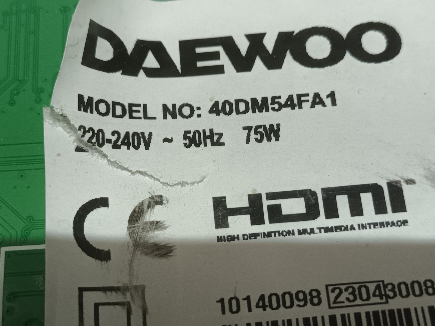 DAEWOO 40DM54FA1, KIT 2 TIRAS LED (ref,205)