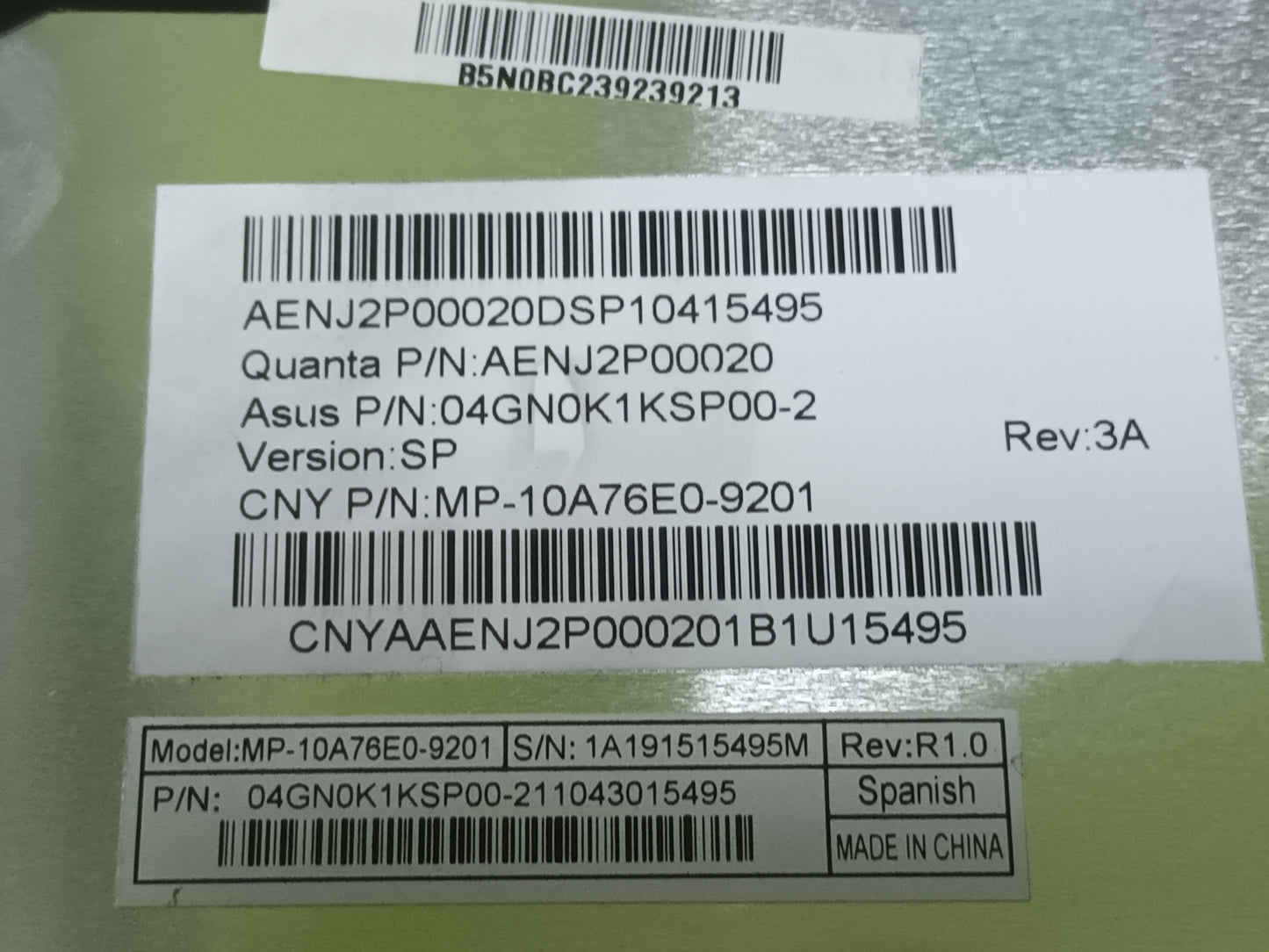 Teclado Asus A52J Negro