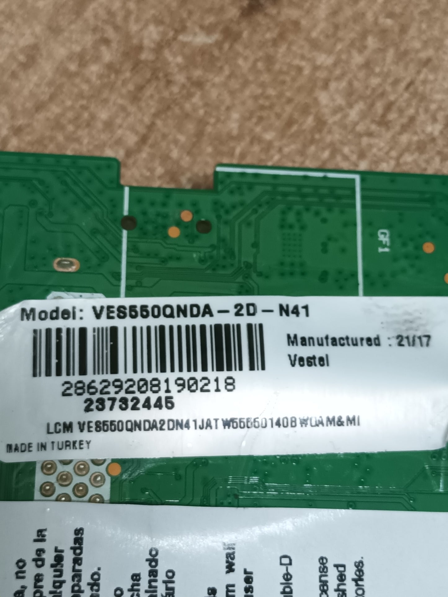 55T32-C0L, PLACA T.COM, (T-85)