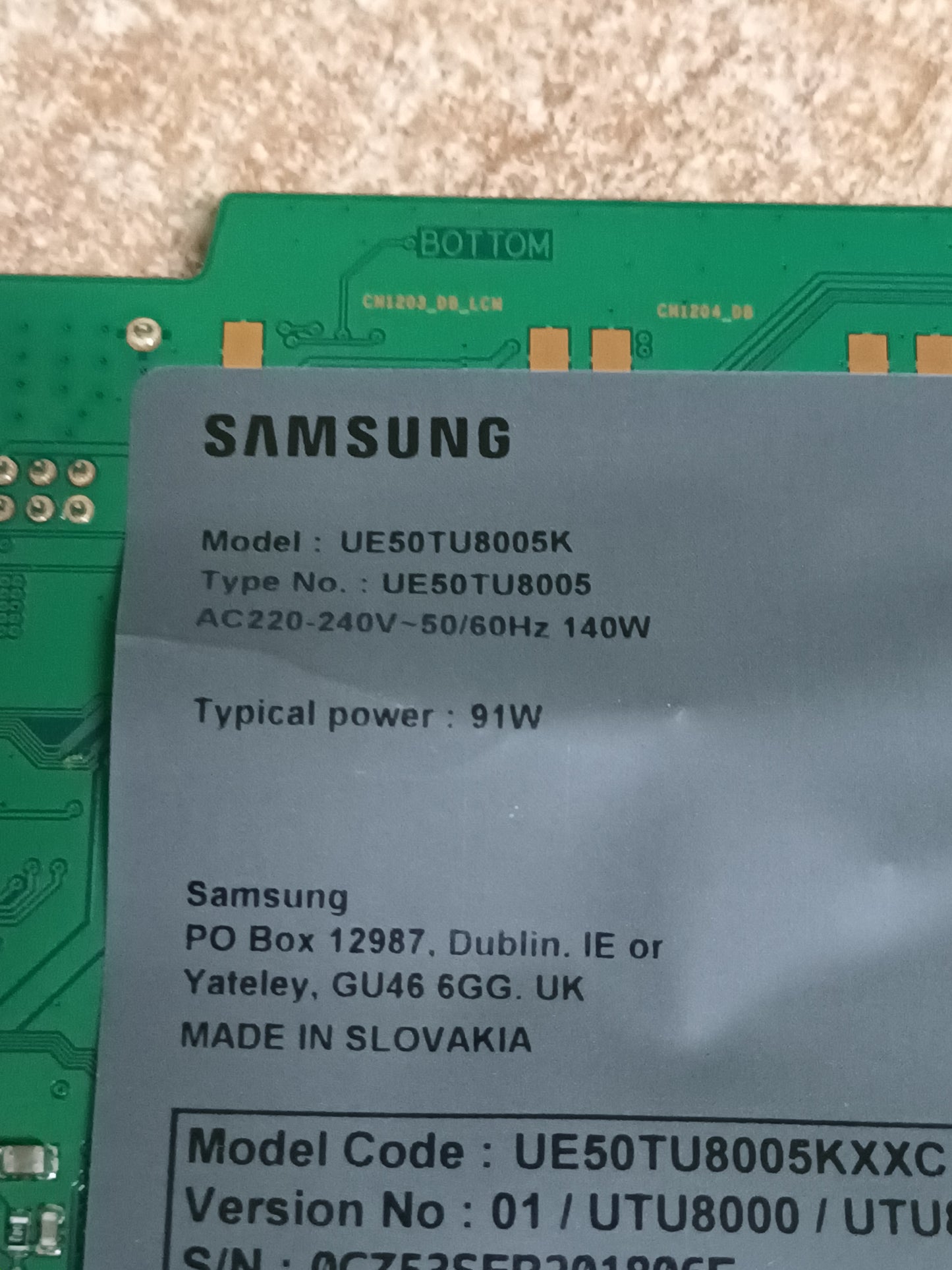BN94-15770F, PLACA MAIN SAMSUNG (ref-281)