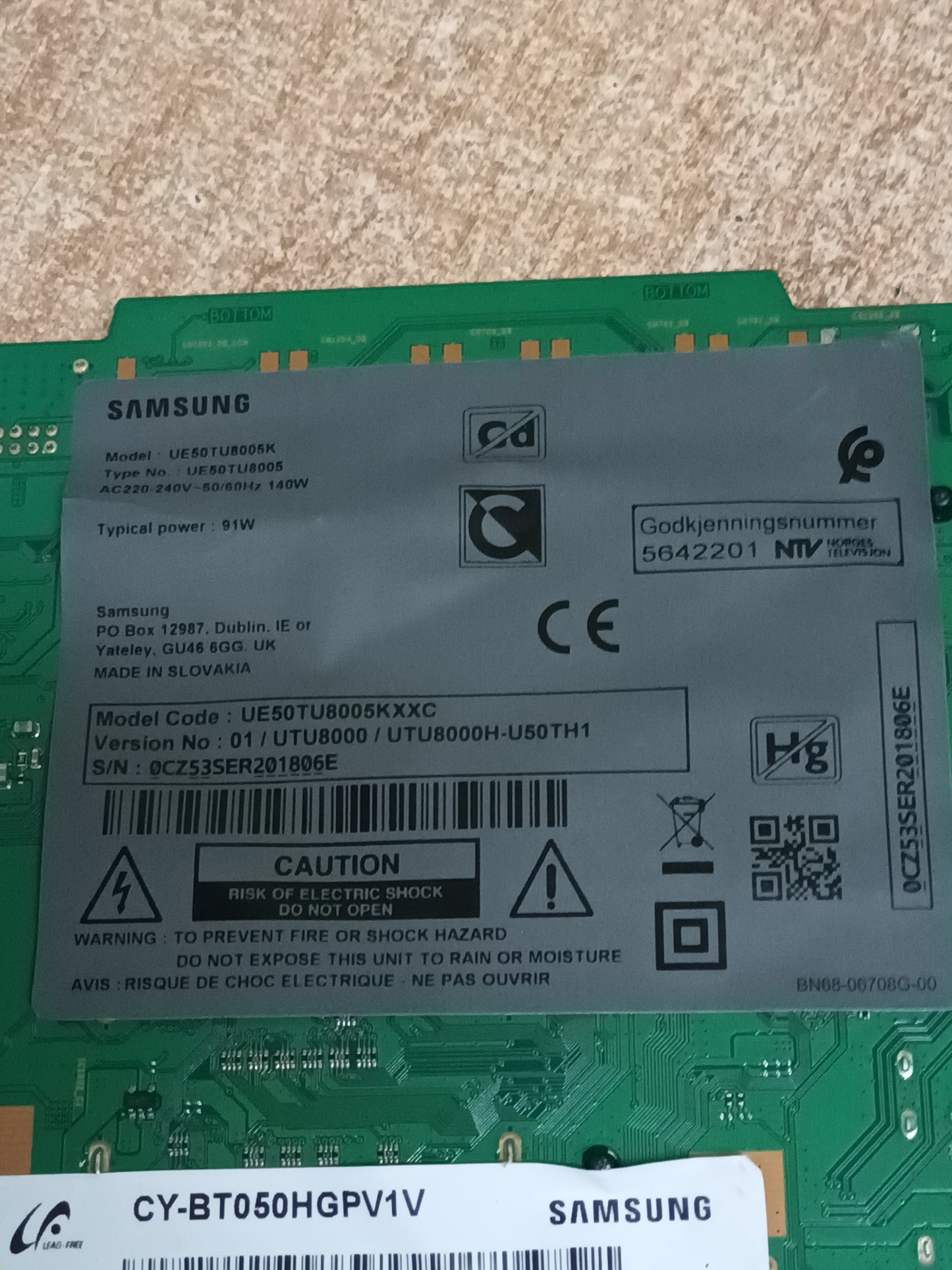 BN94-15770F, PLACA MAIN SAMSUNG (ref-281)